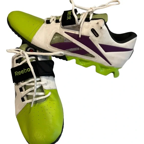Reebok Crossfit U-Form Mens Training Shoes Size 11 Purple/Green Weightlifting - Picture 1 of 8
